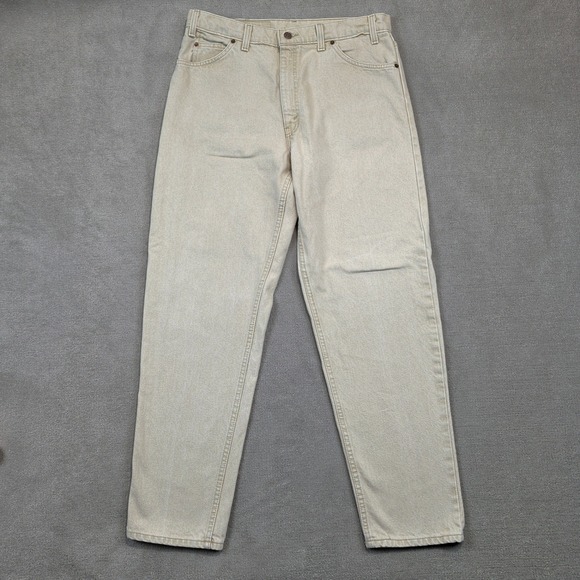 Vintage Levis 550 Jeans Mens 36x32 Beige Orange Tab Relaxed Fit Tapered Leg — photo 2